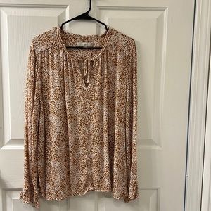 Flowy animal print blouse from the Loft